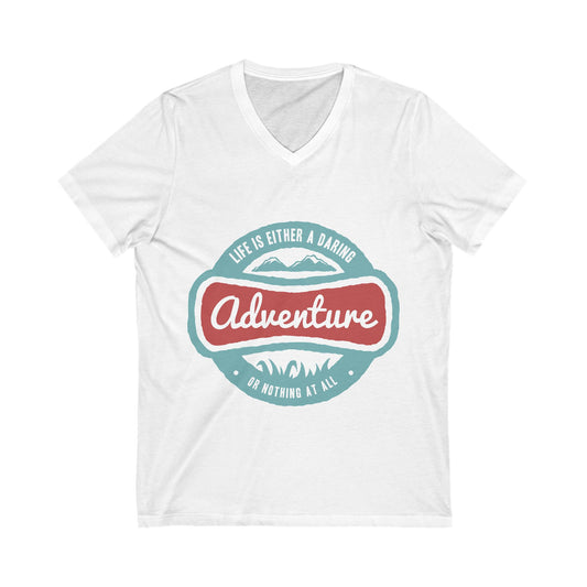 Life Is Adventure Unisex Short Sleeve V-neck Tshirt