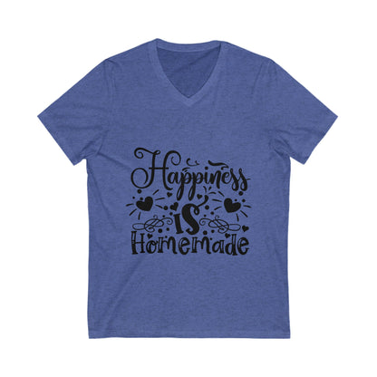 Happiness Is Homemade Unisex Short Sleeve V-neck Tshirt