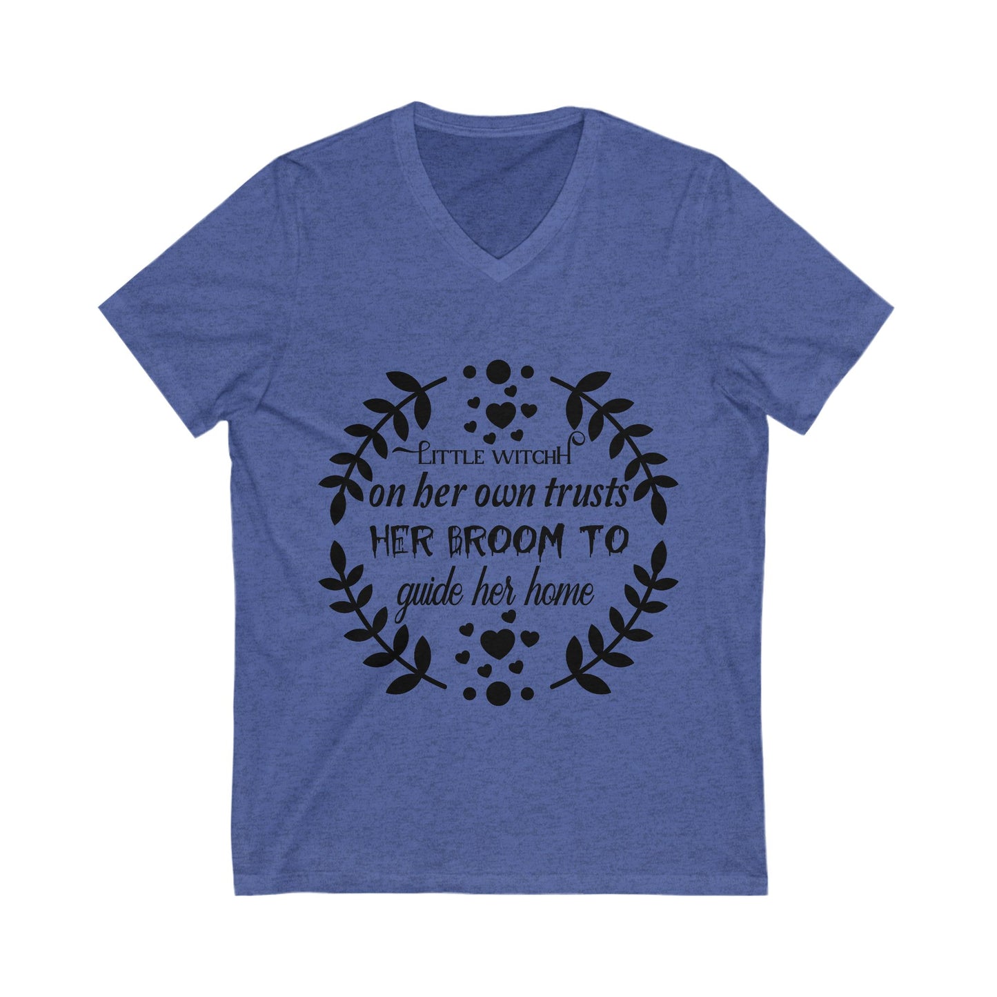 Little Witch Unisex Short Sleeve V-neck Tshirt