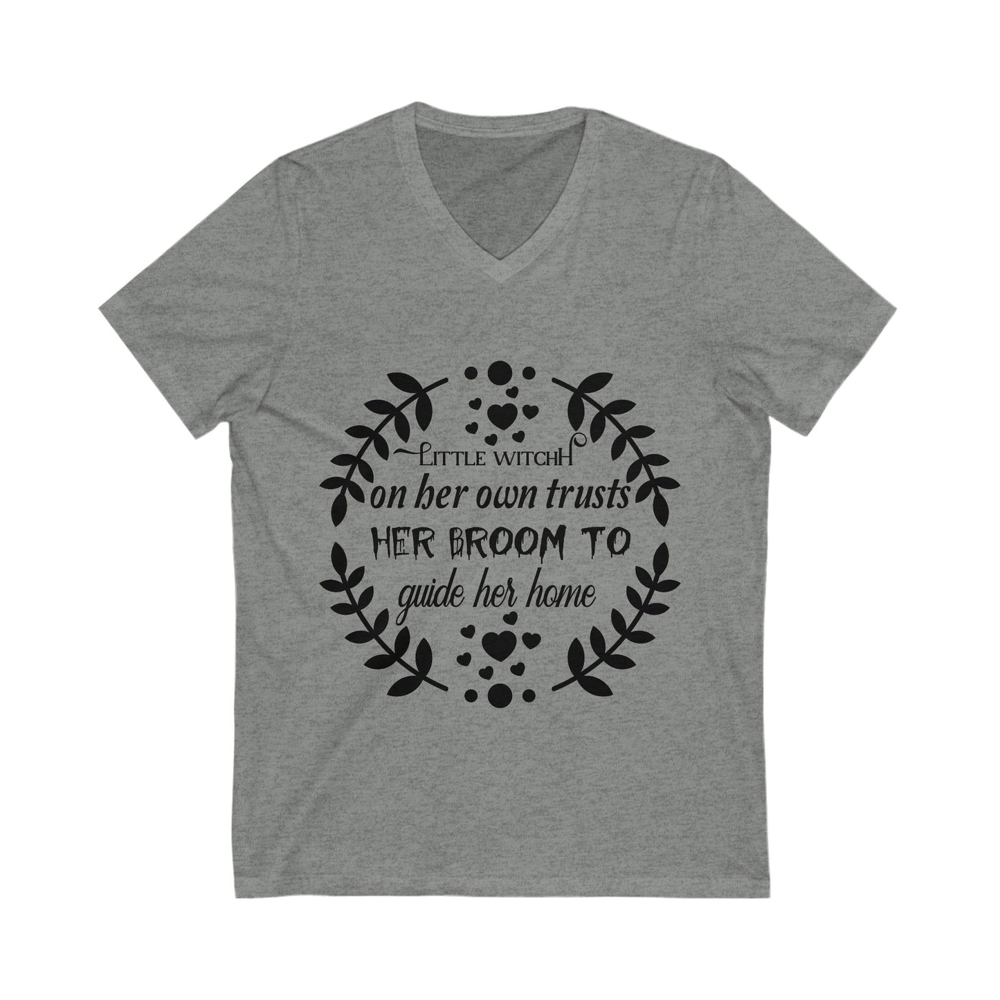 Little Witch Unisex Short Sleeve V-neck Tshirt