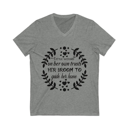 Little Witch Unisex Short Sleeve V-neck Tshirt