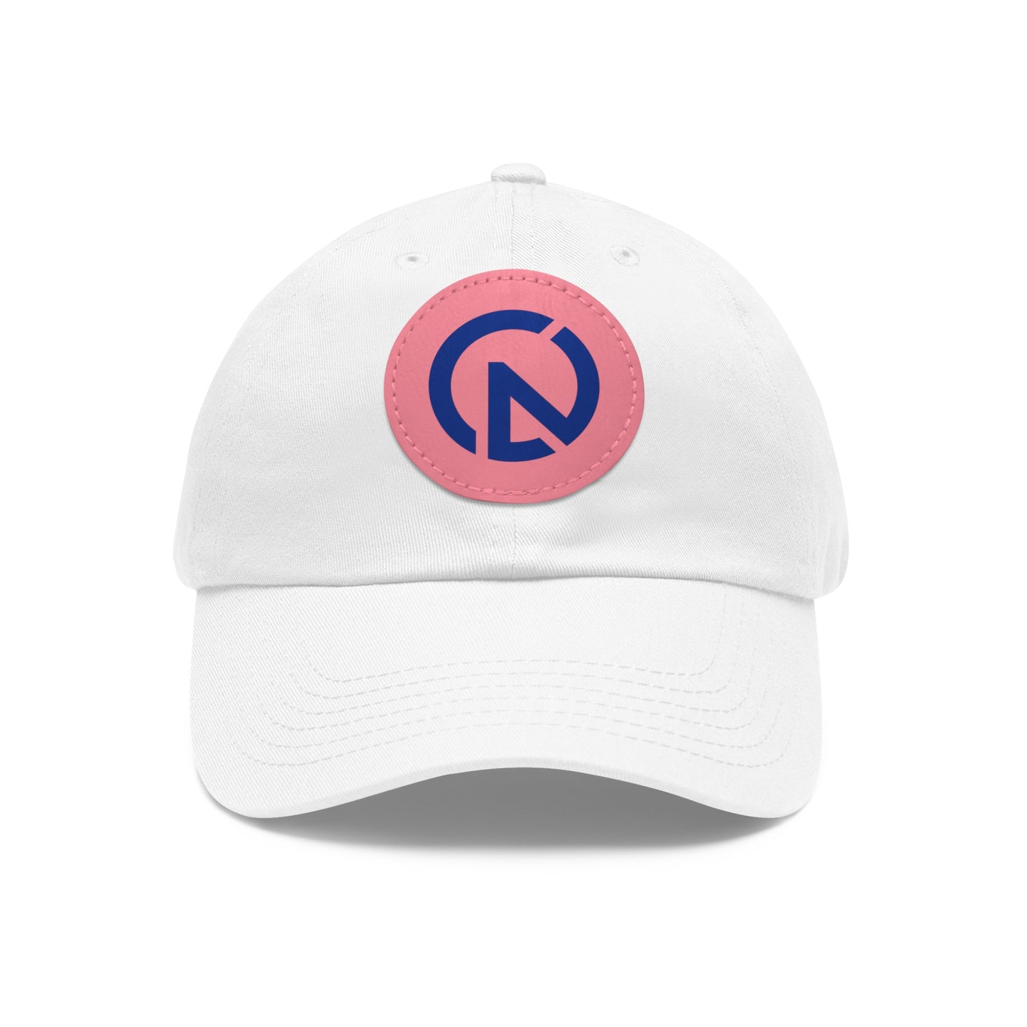 Dad Hat with Leather Patch (Round)