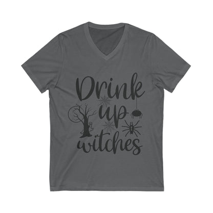 Drink Up Witches Unisex Short Sleeve V-neck Tshirt
