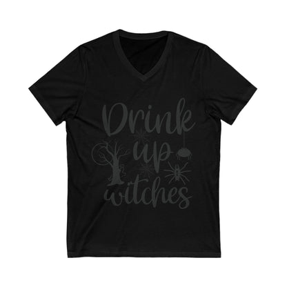 Drink Up Witches Unisex Short Sleeve V-neck Tshirt
