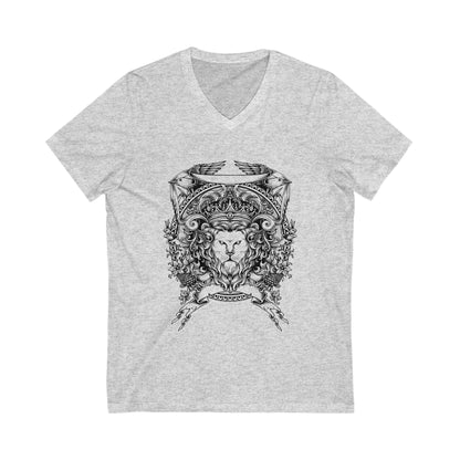 Lion Crest Unisex Short Sleeve V-neck Tshirt