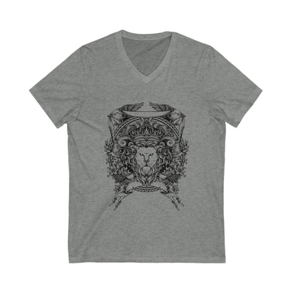 Lion Crest Unisex Short Sleeve V-neck Tshirt