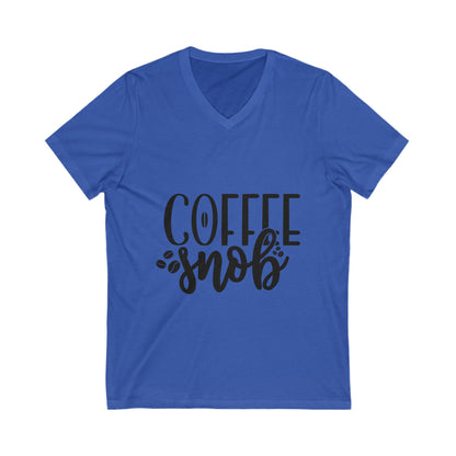 Coffee Snob Unisex Short Sleeve V-neck Tshirt