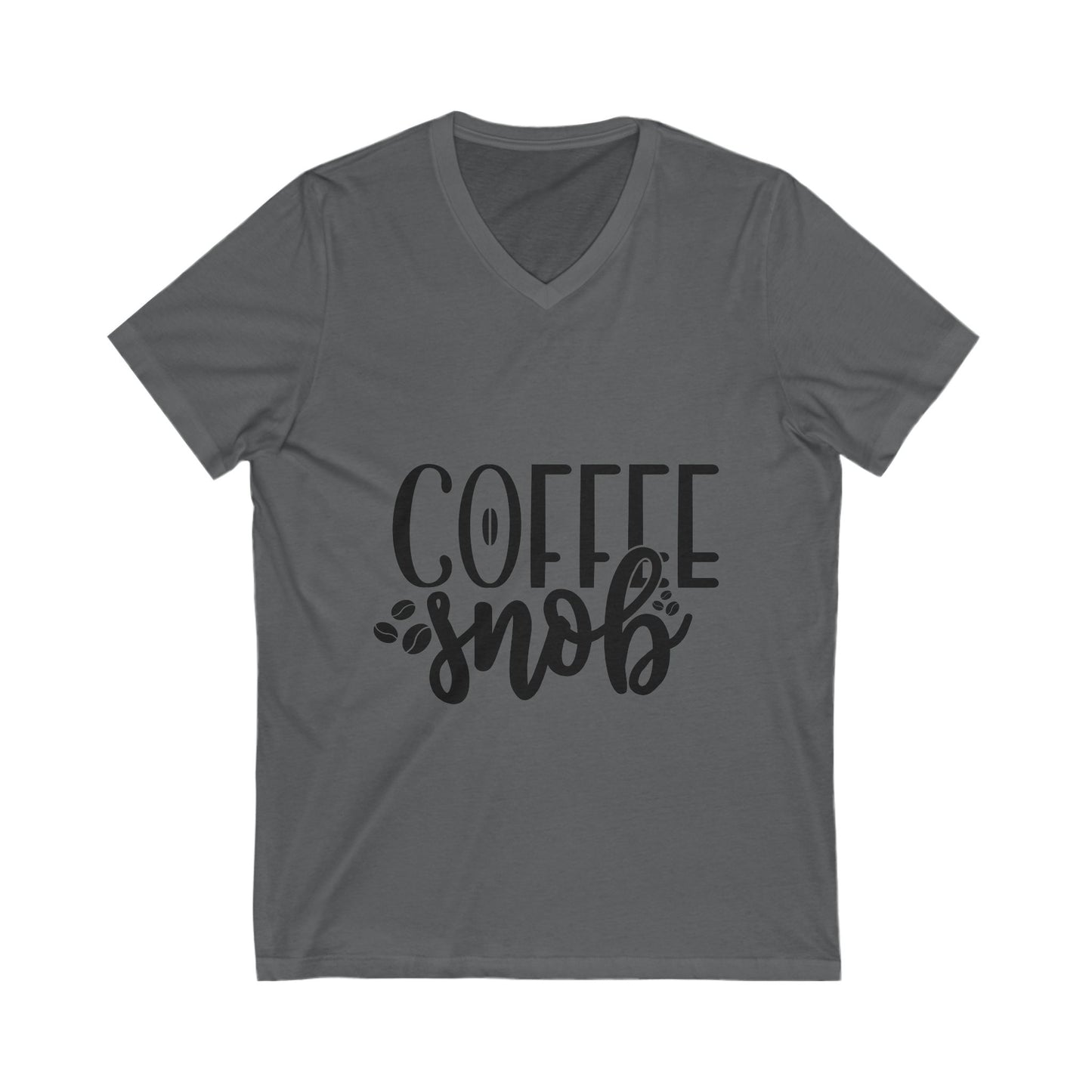 Coffee Snob Unisex Short Sleeve V-neck Tshirt