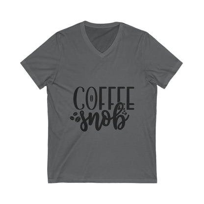 Coffee Snob Unisex Short Sleeve V-neck Tshirt