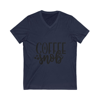 Coffee Snob Unisex Short Sleeve V-neck Tshirt