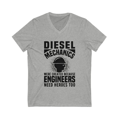 Diesel Mechanics Unisex Short Sleeve V-neck Tshirt