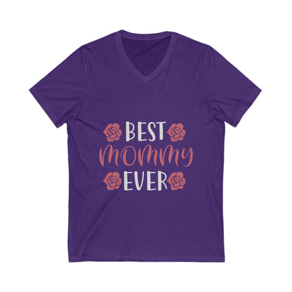 Best Mom Ever Unisex Short Sleeve V-neck Tshirt