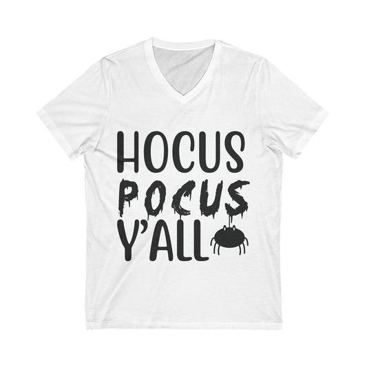 Hocus Pocus Y’All Unisex Short Sleeve V-neck Tshirt