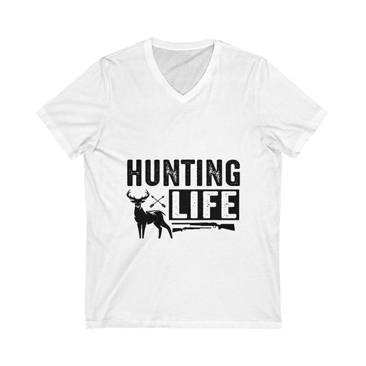 Hunting Is Life Unisex Short Sleeve V-neck Tshirt