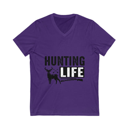 Hunting Is Life Unisex Short Sleeve V-neck Tshirt