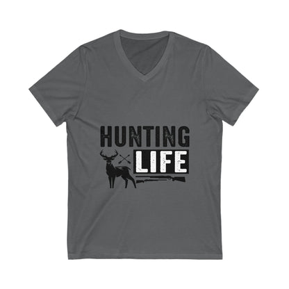 Hunting Is Life Unisex Short Sleeve V-neck Tshirt