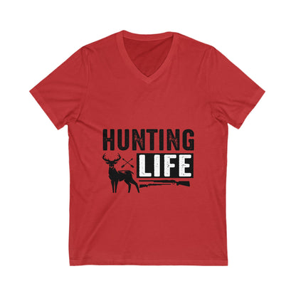 Hunting Is Life Unisex Short Sleeve V-neck Tshirt