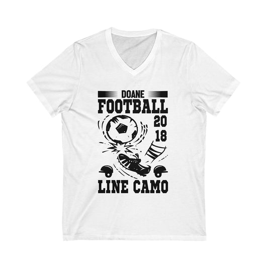 Doane Football Unisex Short Sleeve V-neck Tshirt