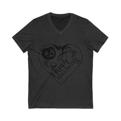 Happy Halloween Unisex Short Sleeve V-neck Tshirt