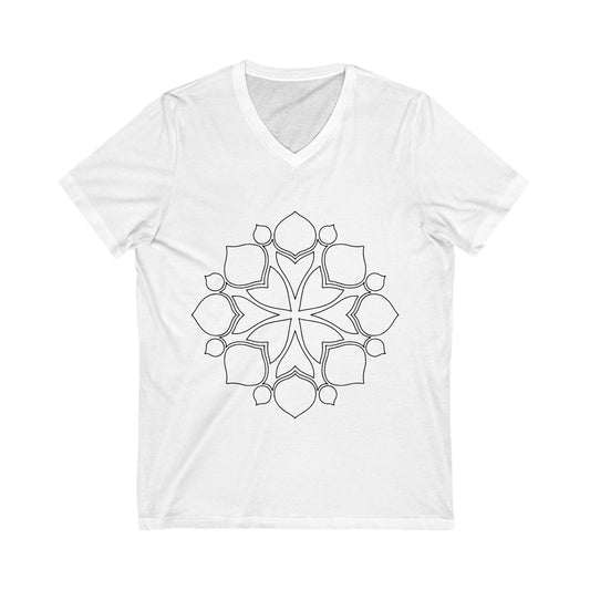 Mandala_12 Unisex Short Sleeve V-neck Tshirt
