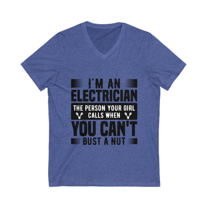 I'M An Electrician Unisex Short Sleeve V-neck Tshirt
