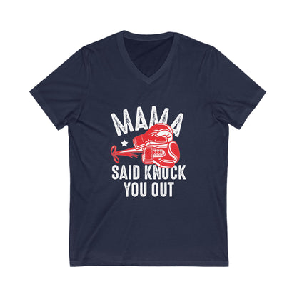 Mama Said Knock  Unisex Short Sleeve V-neck Tshirt