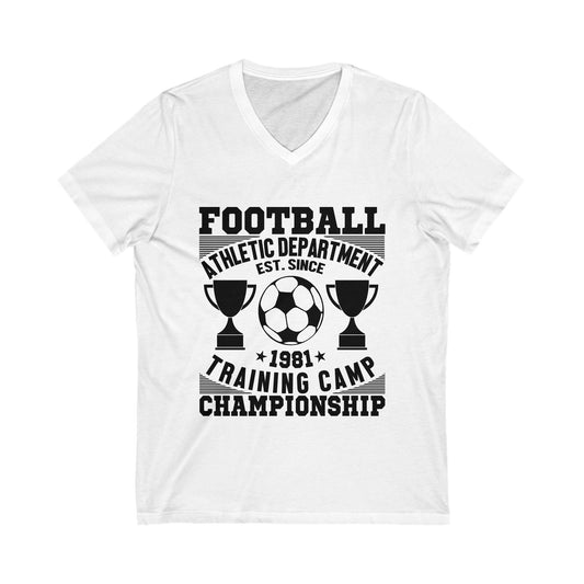 Football Athletic Department Unisex Short Sleeve V-neck Tshirt