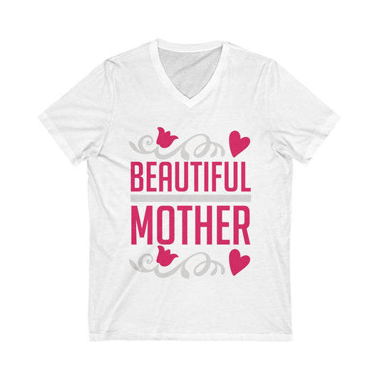 Beautiful Mother Unisex Short Sleeve V-neck Tshirt