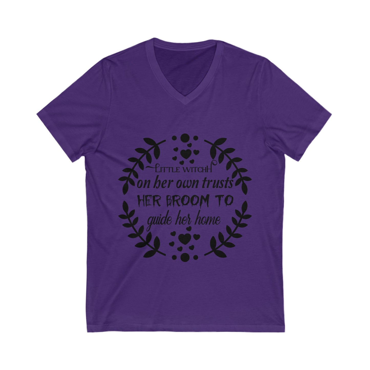 Little Witch Unisex Short Sleeve V-neck Tshirt