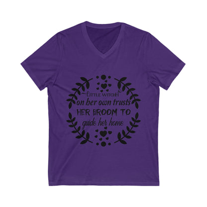 Little Witch Unisex Short Sleeve V-neck Tshirt