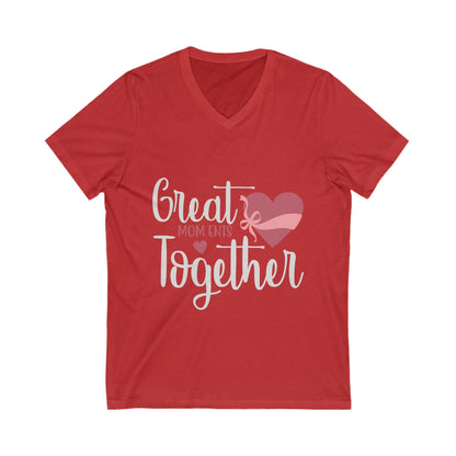 Great Moments Together Unisex Short Sleeve V-neck Tshirt