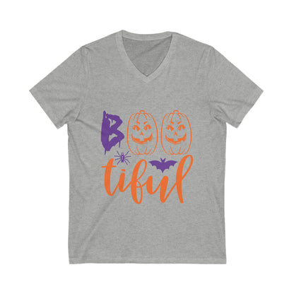 Boo Tiful-01 Unisex Short Sleeve V-neck Tshirt