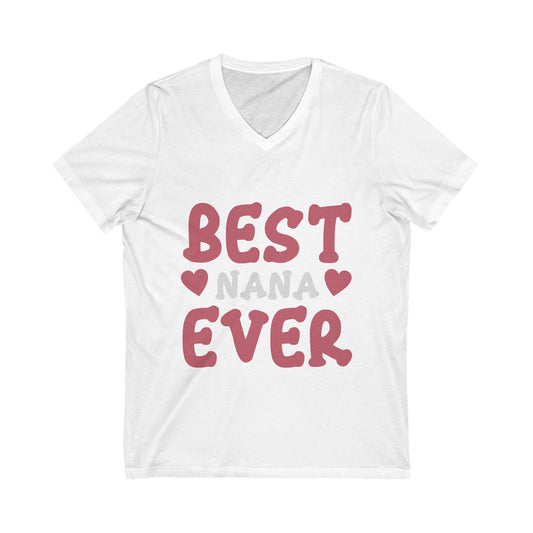 Best Nanna Ever Unisex Short Sleeve V-neck Tshirt