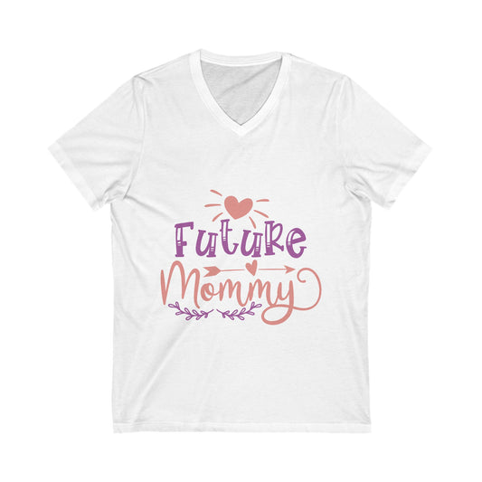 Future Mommy Unisex Short Sleeve V-neck Tshirt