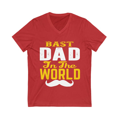 Bast Dad In The World Unisex Short Sleeve V-neck Tshirt
