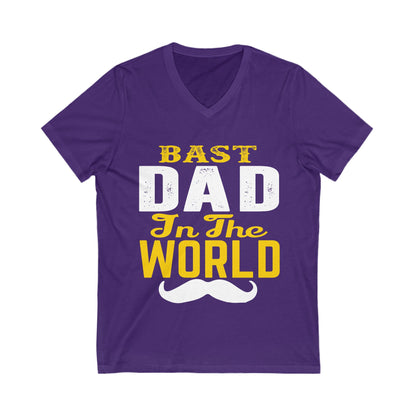 Bast Dad In The World Unisex Short Sleeve V-neck Tshirt