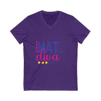 Mat Diva Unisex Short Sleeve V-neck Tshirt