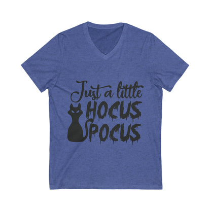 Just A Little Hocus Pocus Unisex Short Sleeve V-neck Tshirt