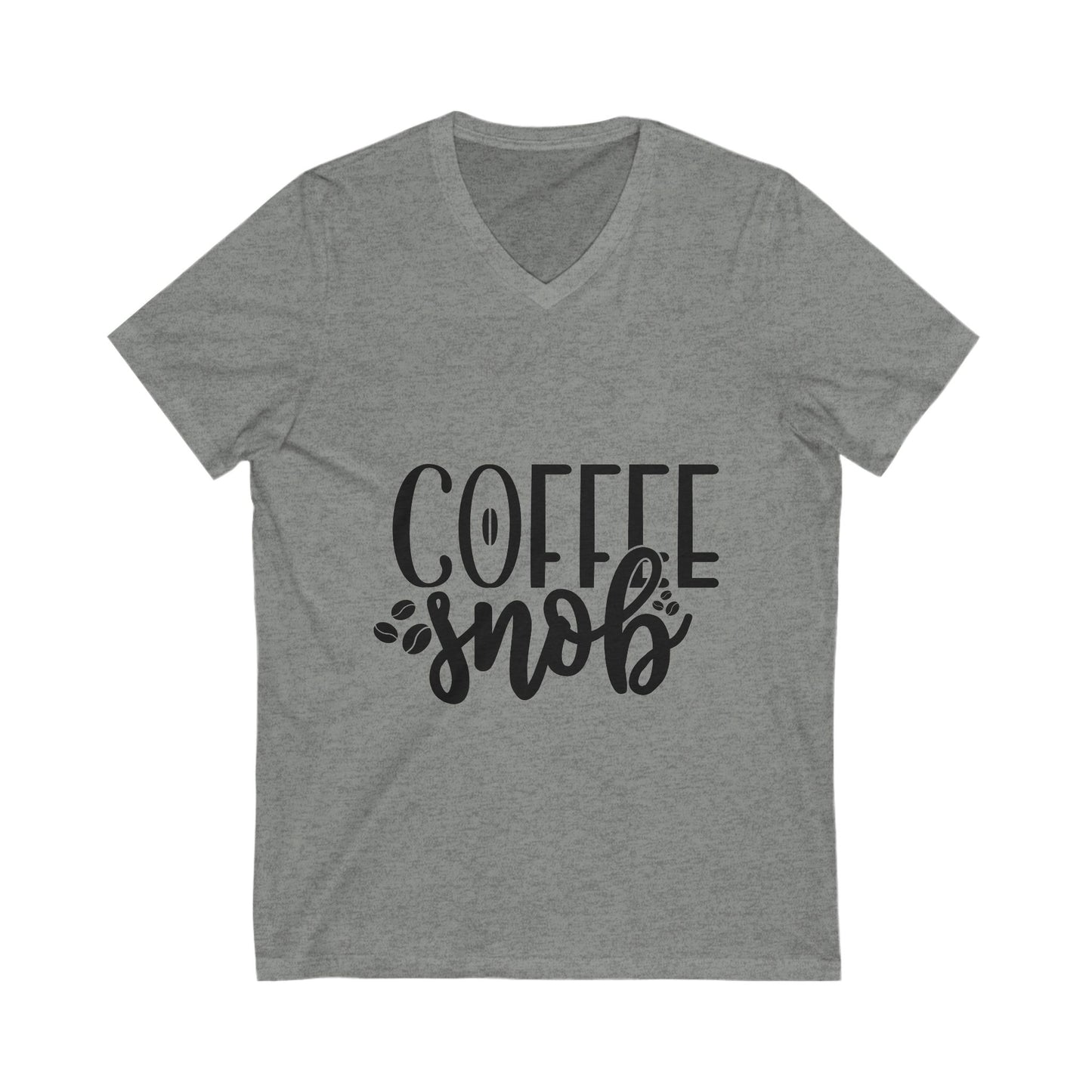 Coffee Snob Unisex Short Sleeve V-neck Tshirt