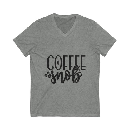 Coffee Snob Unisex Short Sleeve V-neck Tshirt