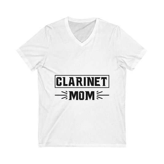 Clarinet Mom Unisex Short Sleeve V-neck Tshirt