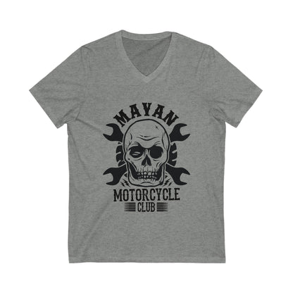 Mayan Motorcycle Club Unisex Short Sleeve V-neck Tshirt
