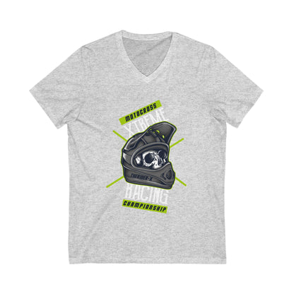 Motocross Unisex Short Sleeve V-neck Tshirt