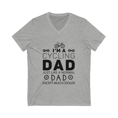 I'M A Cycling Dad Unisex Short Sleeve V-neck Tshirt