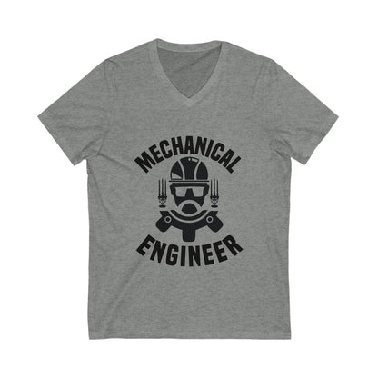 Mechanical Unisex Short Sleeve V-neck Tshirt