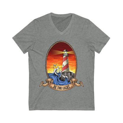 Lighthouse Unisex Short Sleeve V-neck Tshirt