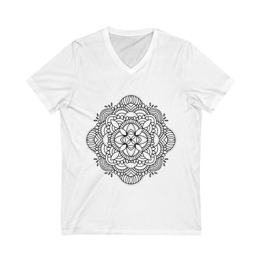 Mandala_117 Unisex Short Sleeve V-neck Tshirt