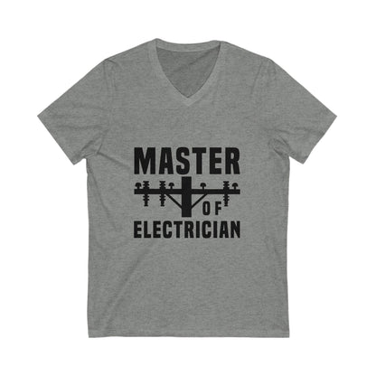 Master Of Electrician Unisex Short Sleeve V-neck Tshirt