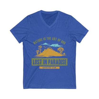 Lost In Paradise Unisex Short Sleeve V-neck Tshirt