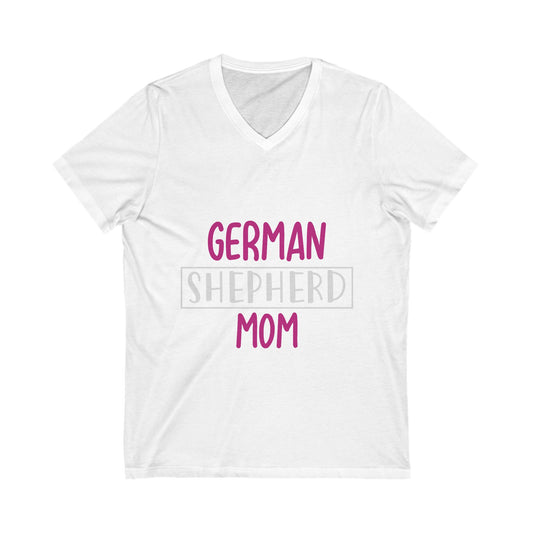 German Shepherd Mom Unisex Short Sleeve V-neck Tshirt